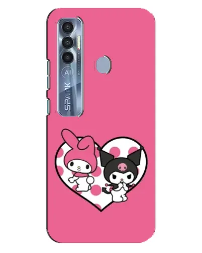 Чохол для TECNO Spark 7 Pro з картинкою «Kuromi та My Melody» Чохол для TECNO Spark 7 Pro з картинкою «Kuromi та My Melody»
