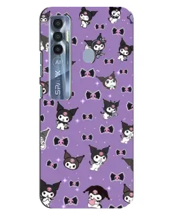 Чохол для TECNO Spark 7 Pro з картинкою «Kuromi — патерн» Чохол для TECNO Spark 7 Pro з картинкою «Kuromi — патерн»
