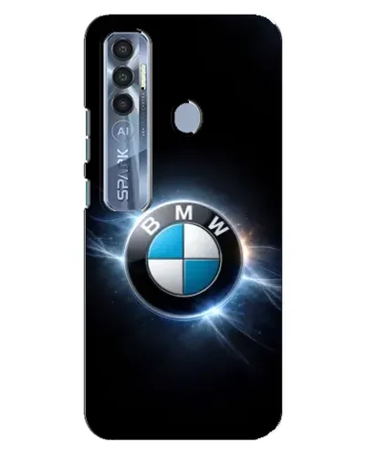 Чехол для TECNO Spark 7 Pro с картинкой «BMW — неоновое сияние»
