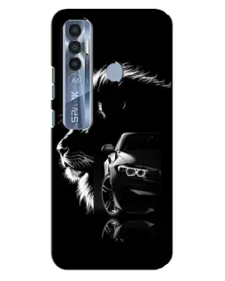 Чохол для TECNO Spark 7 Pro з картинкою «BMW та лев» Чохол для TECNO Spark 7 Pro з картинкою «BMW та лев»