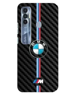 Чохол для TECNO Spark 7 Pro з картинкою «Емблема BMW та карбон» Чохол для TECNO Spark 7 Pro з картинкою «Емблема BMW та карбон»