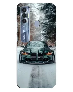 Чохол для TECNO Spark 7 Pro з картинкою «BMW у зимовому лісі» Чохол для TECNO Spark 7 Pro з картинкою «BMW у зимовому лісі»
