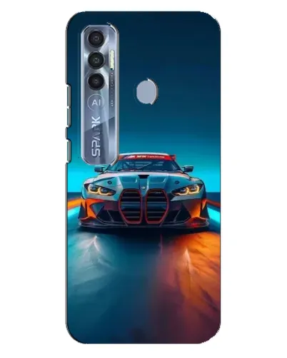 Чехол для TECNO Spark 7 Pro с картинкой «BMW — огни неона» Чехол для TECNO Spark 7 Pro с картинкой «BMW — огни неона»