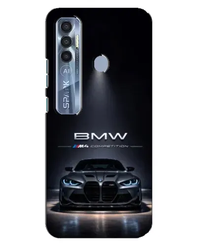 Чехол для TECNO Spark 7 Pro с картинкой «BMW сквозь ночной город» Чехол для TECNO Spark 7 Pro с картинкой «BMW сквозь ночной город»