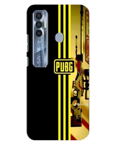 Чехол для TECNO Spark 7 Pro с картинкой «PUBG — камуфляжный шлем»