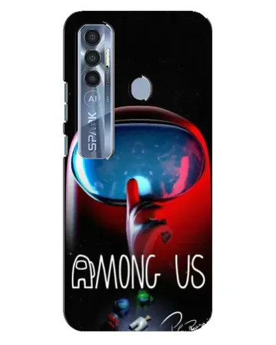 Чехол для TECNO Spark 7 Pro с картинкой «Красный импостер — макро» Чехол для TECNO Spark 7 Pro с картинкой «Красный импостер — макро»