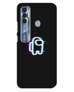 Чехол для TECNO Spark 7 Pro с картинкой «Among Us неон» Чехол для TECNO Spark 7 Pro с картинкой «Among Us неон»
