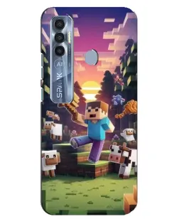 Чохол для TECNO Spark 7 Pro з картинкою «Стів на фермі» Чохол для TECNO Spark 7 Pro з картинкою «Стів на фермі»