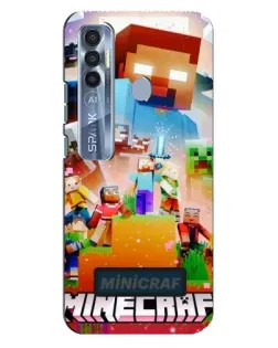 Чохол для TECNO Spark 7 Pro з картинкою «Minecraft герої гри» Чохол для TECNO Spark 7 Pro з картинкою «Minecraft герої гри»