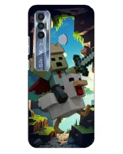 Чохол для TECNO Spark 7 Pro з картинкою «Стів та гусь» Чохол для TECNO Spark 7 Pro з картинкою «Стів та гусь»