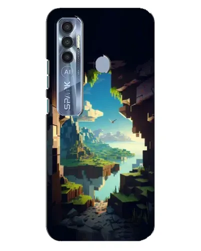 Чехол для TECNO Spark 7 Pro с картинкой «Вид из пещеры»