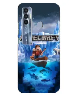 Чехол для TECNO Spark 7 Pro с картинкой «Minecraft ледяной мир» Чехол для TECNO Spark 7 Pro с картинкой «Minecraft ледяной мир»