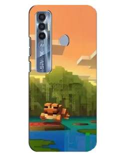 Чехол для TECNO Spark 7 Pro с картинкой «Майнкрафт закат солнца» Чехол для TECNO Spark 7 Pro с картинкой «Майнкрафт закат солнца»