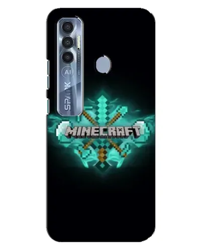 Чехол для TECNO Spark 7 Pro с картинкой «Minecraft Diamond лого»