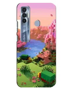 Чехол для TECNO Spark 7 Pro с картинкой «Розовое дерево Minecraft» Чехол для TECNO Spark 7 Pro с картинкой «Розовое дерево Minecraft»
