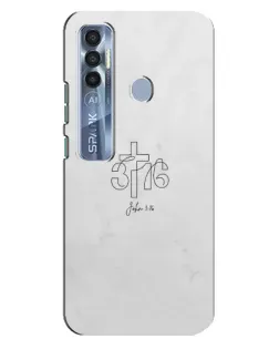 Чехол для TECNO Spark 7 Pro с картинкой «Иоанна 3:16 Крест» Чехол для TECNO Spark 7 Pro с картинкой «Иоанна 3:16 Крест»