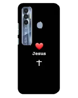 Чехол для TECNO Spark 7 Pro с картинкой «Сердце - Jesus» Чехол для TECNO Spark 7 Pro с картинкой «Сердце - Jesus»