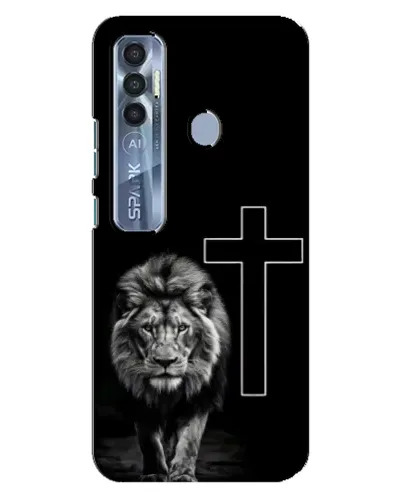 Чехол для TECNO Spark 7 Pro с картинкой «Лев и Крест» Чехол для TECNO Spark 7 Pro с картинкой «Лев и Крест»