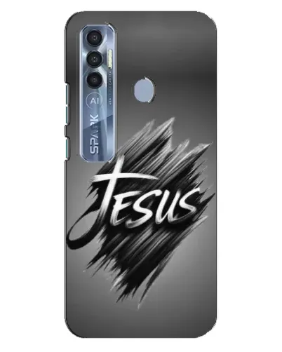 Чехол для TECNO Spark 7 Pro с картинкой «Надпись Jesus Graffiti» Чехол для TECNO Spark 7 Pro с картинкой «Надпись Jesus Graffiti»