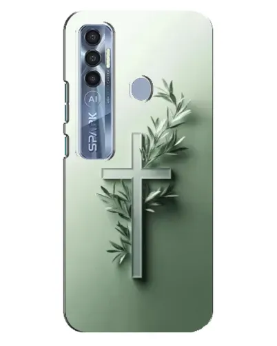 Чехол для TECNO Spark 7 Pro с картинкой «Оливковая ветвь» Чехол для TECNO Spark 7 Pro с картинкой «Оливковая ветвь»