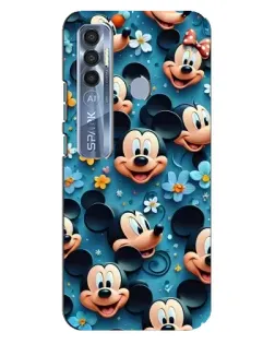 Чехол для TECNO Spark 7 Pro с картинкой «Паттерн Микки и Минни» Чехол для TECNO Spark 7 Pro с картинкой «Паттерн Микки и Минни»