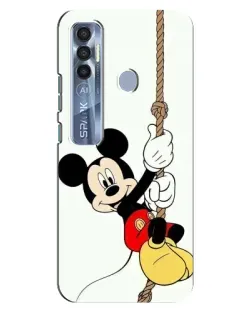 Чехол для TECNO Spark 7 Pro с картинкой «Mickey на канате» Чехол для TECNO Spark 7 Pro с картинкой «Mickey на канате»