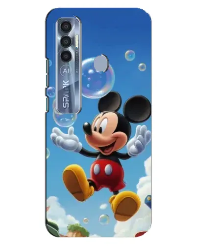 Чехол для TECNO Spark 7 Pro с картинкой «Mickey и мыльные пузыри»