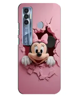 Чехол для TECNO Spark 7 Pro с картинкой «Минни сквозь стену» Чехол для TECNO Spark 7 Pro с картинкой «Минни сквозь стену»