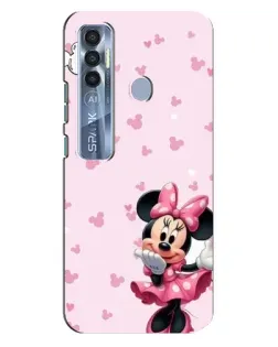 Чехол для TECNO Spark 7 Pro с картинкой «Минни Маус и сердечки» Чехол для TECNO Spark 7 Pro с картинкой «Минни Маус и сердечки»