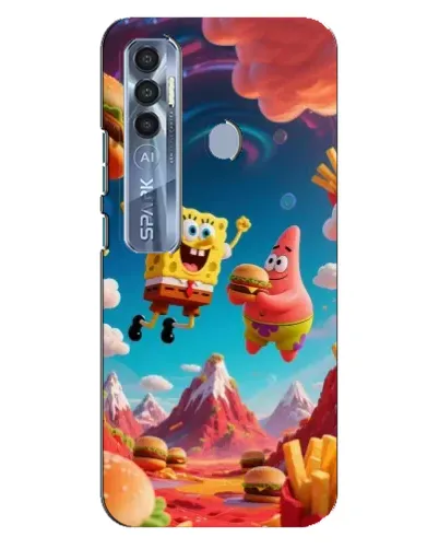 Чехол для TECNO Spark 7 Pro с картинкой «Космический фастфуд» Чехол для TECNO Spark 7 Pro с картинкой «Космический фастфуд»