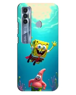 Чехол для TECNO Spark 7 Pro с картинкой «Спанч Боб под водой» Чехол для TECNO Spark 7 Pro с картинкой «Спанч Боб под водой»