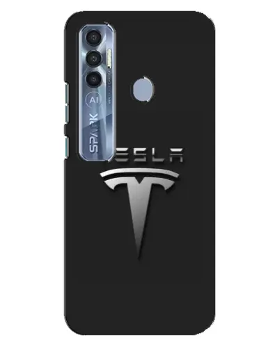 Чехол для TECNO Spark 7 Pro с картинкой «Стальной логотип Tesla» Чехол для TECNO Spark 7 Pro с картинкой «Стальной логотип Tesla»