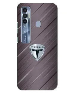 Чехол для TECNO Spark 7 Pro с картинкой «Металлическая текстура Tesla» Чехол для TECNO Spark 7 Pro с картинкой «Металлическая текстура Tesla»