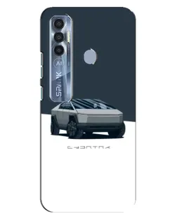 Чехол для TECNO Spark 7 Pro с картинкой «Серебристый Cybertruck Tesla» Чехол для TECNO Spark 7 Pro с картинкой «Серебристый Cybertruck Tesla»
