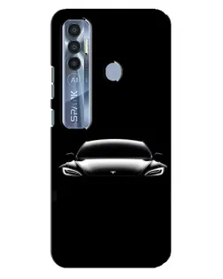 Чехол для TECNO Spark 7 Pro с картинкой «Фары Tesla Night» Чехол для TECNO Spark 7 Pro с картинкой «Фары Tesla Night»