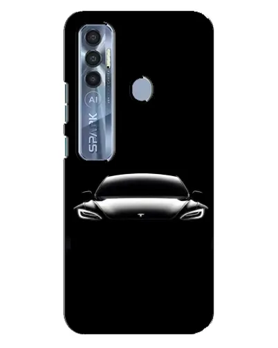 Чехол для TECNO Spark 7 Pro с картинкой «Фары Tesla Night» Чехол для TECNO Spark 7 Pro с картинкой «Фары Tesla Night»