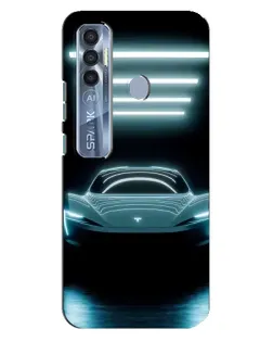 Чехол для TECNO Spark 7 Pro с картинкой «Tesla в неоне» Чехол для TECNO Spark 7 Pro с картинкой «Tesla в неоне»