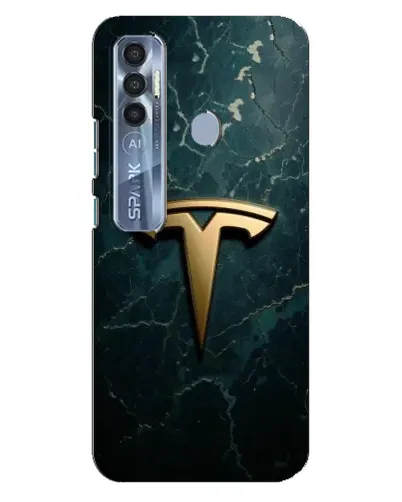Чехол для TECNO Spark 7 Pro с картинкой «Мраморная Tesla Gold» Чехол для TECNO Spark 7 Pro с картинкой «Мраморная Tesla Gold»