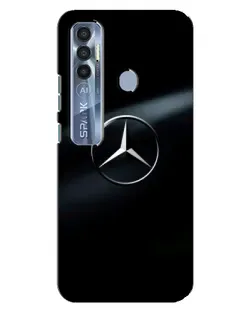 Чехол для TECNO Spark 7 Pro с картинкой «Mercedes на металле»
