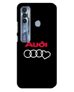 Чехол для TECNO Spark 7 Pro с картинкой «Логотип Audi Heart»
