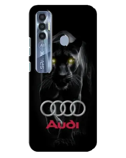 Чехол для TECNO Spark 7 Pro с картинкой «Пантера и Audi» Чехол для TECNO Spark 7 Pro с картинкой «Пантера и Audi»