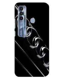 Чехол для TECNO Spark 7 Pro с картинкой «Audi — абстрактные кольца»