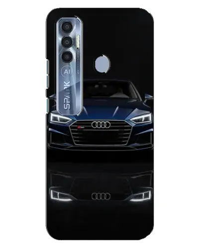 Чехол для TECNO Spark 7 Pro с картинкой «Audi — ночное отражение» Чехол для TECNO Spark 7 Pro с картинкой «Audi — ночное отражение»