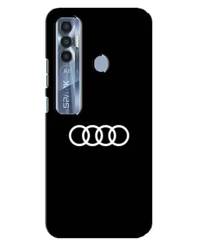 Чехол для TECNO Spark 7 Pro с картинкой «Audi White Logo» Чехол для TECNO Spark 7 Pro с картинкой «Audi White Logo»