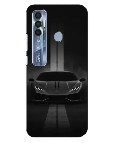 Чехол для TECNO Spark 7 Pro с картинкой «Lamborghini симметрия дорог»