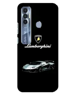 Чехол для TECNO Spark 7 Pro с картинкой «Логотип Lamborghini классика»