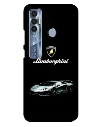 Чехол для TECNO Spark 7 Pro с картинкой «Логотип Lamborghini классика»
