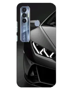 Чехол для TECNO Spark 7 Pro с картинкой «Lamborghini фары детализация»
