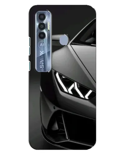 Чехол для TECNO Spark 7 Pro с картинкой «Lamborghini фары детализация»