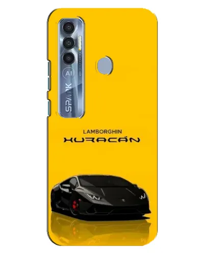 Чехол для TECNO Spark 7 Pro с картинкой «Lamborghini Huracan черный»